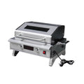 Portable 1200W Electric BBQ Grill Premium Tabletop Griddle with Glass Window Adjustable Temperature up to 450â„ƒ 61x22cm