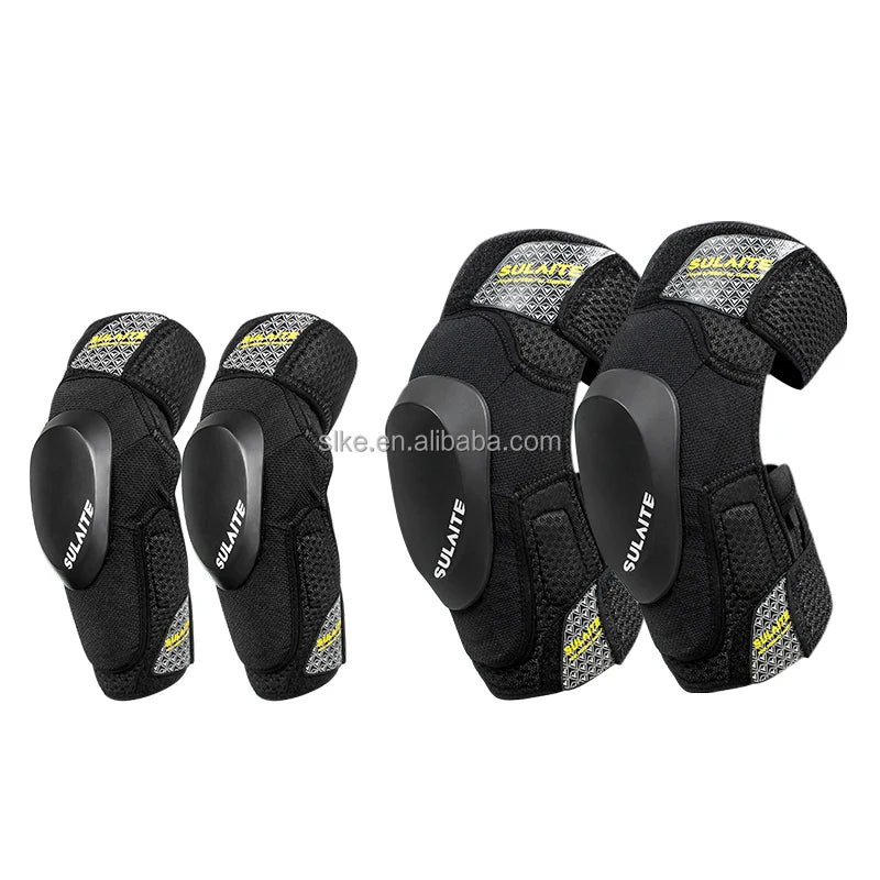 Motorcycle Level CE1 Knee Elbow Pads Professional Protection Soft Thick Removable TPU Shell KEVLAR Wear-resistant Cloth Slow