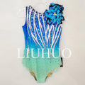 For LIUHUO Customizable Blue Professional Performance Gymnastics Leotard Artistic Gymnastics Training & Competition for Children
