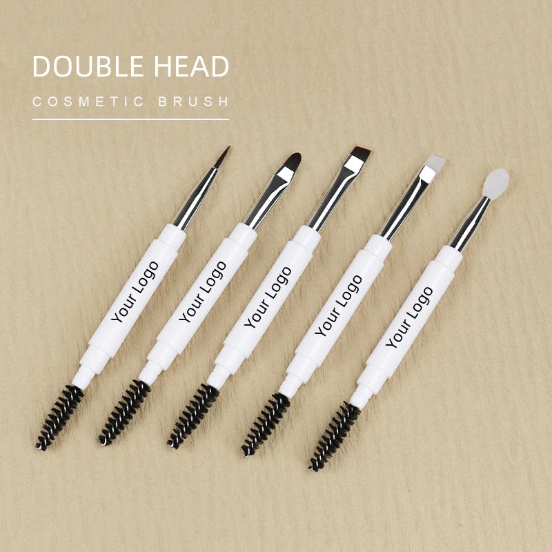 Portable Double Head Makeup Brush Cover Multi-Functional Makeup Brushes for Concealer Lips Lip Balm Lip Gloss Cosmetic