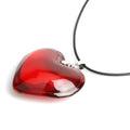 24MM Love Heart Glass Crystal Beadnecklace Women