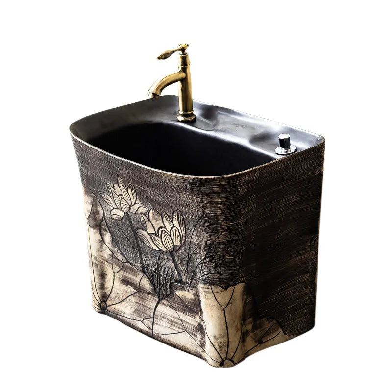 High quality modern washing hand art bathroom sink Ceramic outdoor mop pool