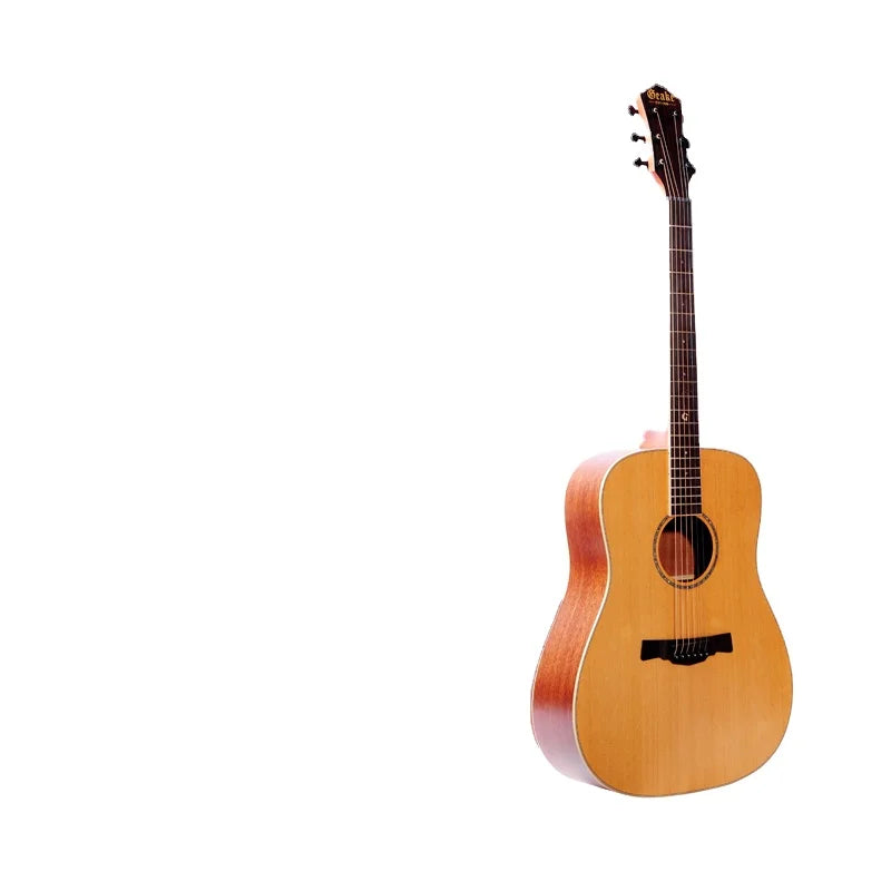 High Quality Geake G-202 Solid Acoustic Guitar with Cedar Top Rosewood and Mahogany Back/Side Matt Finish-Wholesale