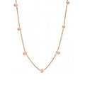 Pink Freshwater Pearl Clavicle Necklace in 316L Stainless Steel Gold Plated for Women