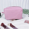 Embroidery Zipper Seersucker Cosmetic Bag Large Capacity Portable Makeup Tools Storage Bag Superior Quality Ladies' Clutch Bag