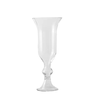 Custom Made Nordic Hand-blown Creative Clear Horn Mouth Glass Vase Wedding Centerpiece