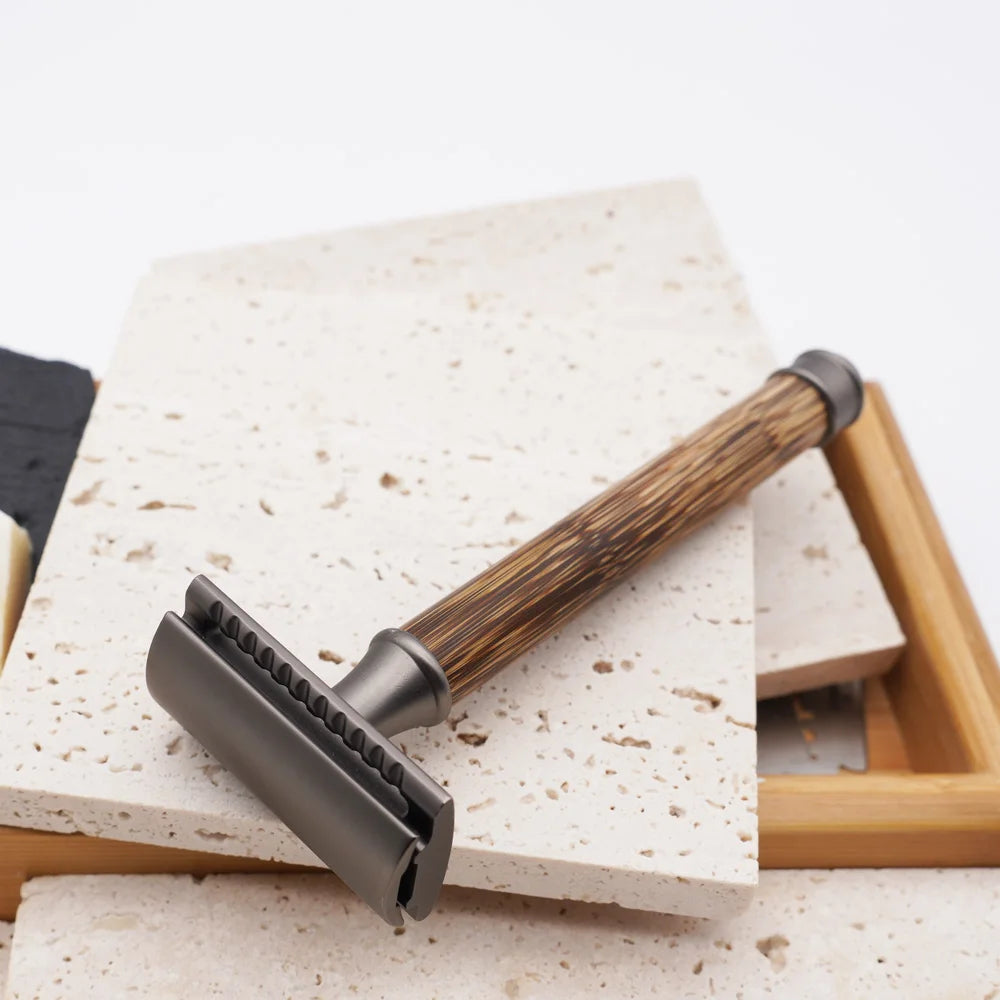 Bamboo Handle Safety Razor with Swedish Stainless Steel Blade-Best Gift for Men