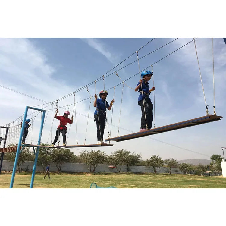 Hanlin Design Amusement Park Entrance  Climber Net Playground Big Aldi Trampoline with Net Outdoor for Adults and Kids