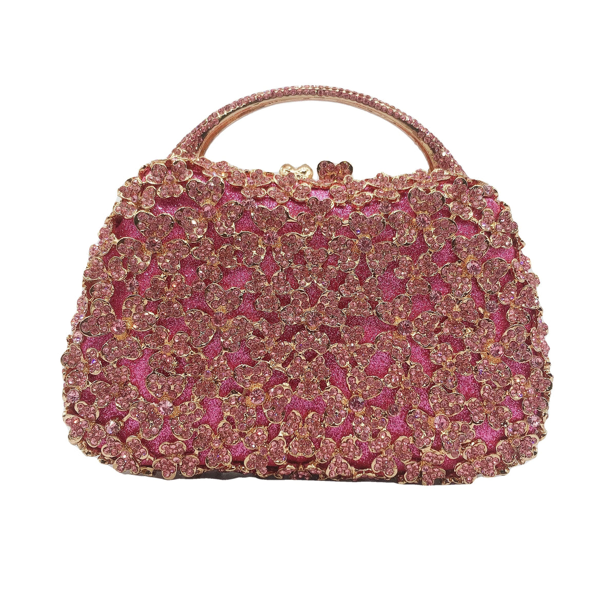 Factory Wholesale Crystal Hand-held love Flower Bag Luxury Handbag Woman