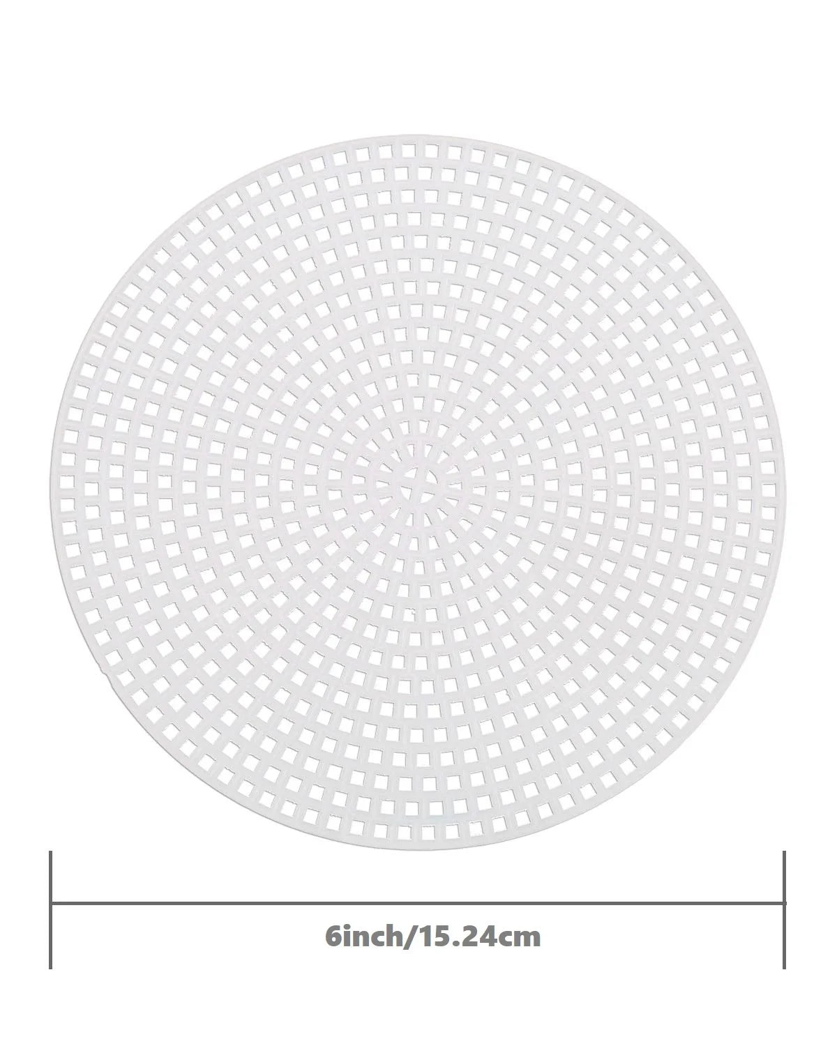 337816  7 Count Circle Plastic Mesh Canvas Sheets for Embroidery Acrylic Yarn Crafting  Knit  and Crochet Projects(6in/15.24cm)