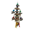 Eco-Friendly Parrot Nibbling String Peony Beads Apple Wood Xuanfeng Bird Chew Toy Bird Beak Wood Supplies for Small Animals