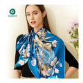 Custom Designer Printing Luxury Large Women Square 100% Silk Scarf with Logo