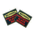 Warning Educated Black Woman Man Embroidery African American Pride Iron-On Black Patches