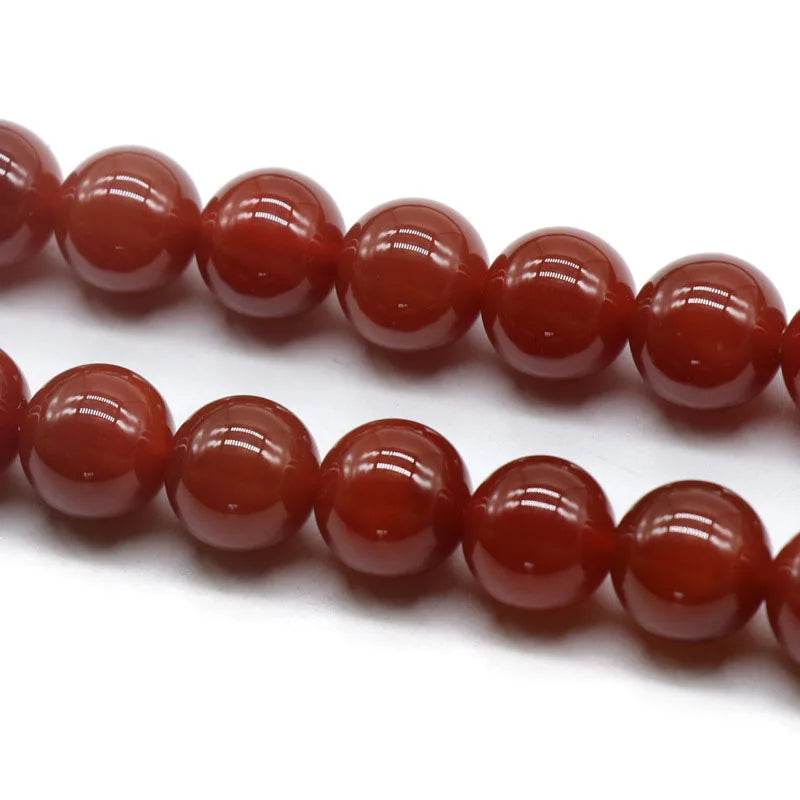 DIY wholesale natural gemstone round beads red agate 14mm