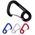 6# Full Black Lightweight Keychain Flat Strap Holder Aluminum Alloy Quick Link Carabiner Clip Snap Hooks for Mining