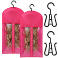 Promotional Customized Logo Fashion Satin Drawstring Non-Woven Wig Dust Bags with Hanger 20+ Colors Available Free Mockup