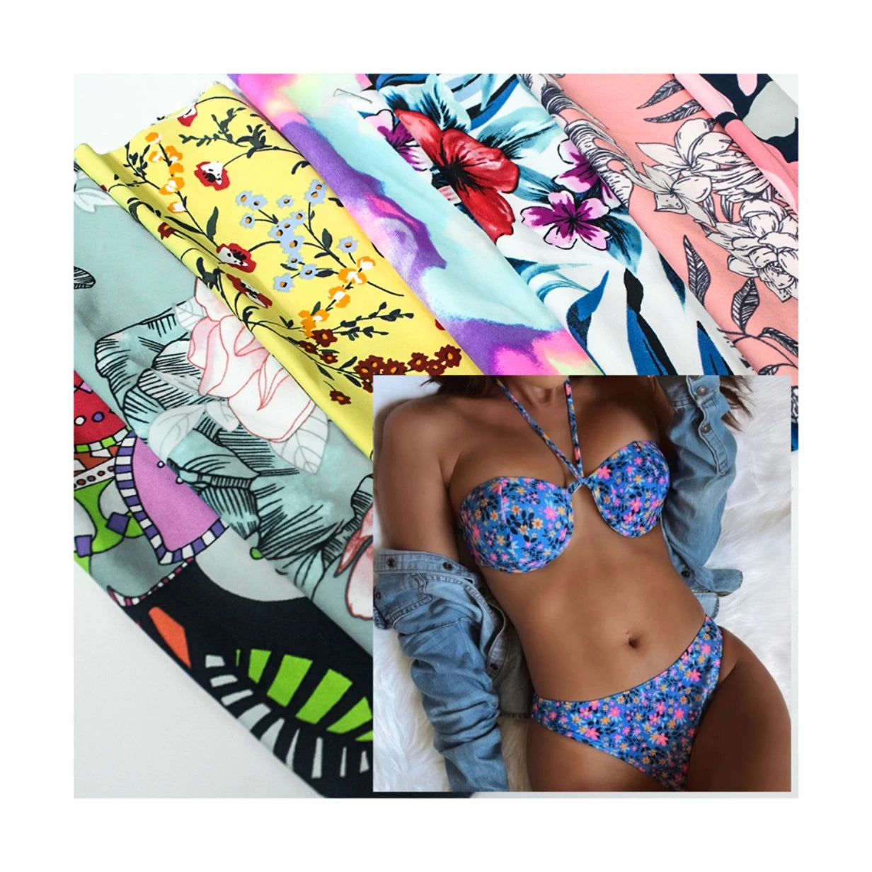 Wingtex 82% Polyester 18% Spandex Single Jersey Spandex/Nylon Breathable Swimwear Fabric 4-Way Stretch Plain Dyed