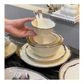 White Pink Wedding Tableware Gift Set for 4 People User Ceramic Plate Sets Ceramic Dinnerware Porcelain Dinner Set With Gift Box