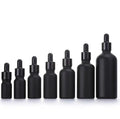 5ML 10ML 15ML 20ML 30ML 50ML 100ML Matte Black Glass Dropper Bottle Skincare Packaging Essential Oil Bottle