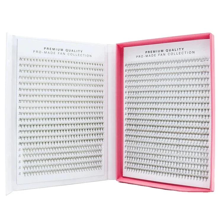 3d 4d 5d 6d 7d 8d10d 0.07mm Heat Bonded Premade Volume Fans Short Stem Bulk Cd Curl Premade Pointe Volume Fans Eyelash Extension