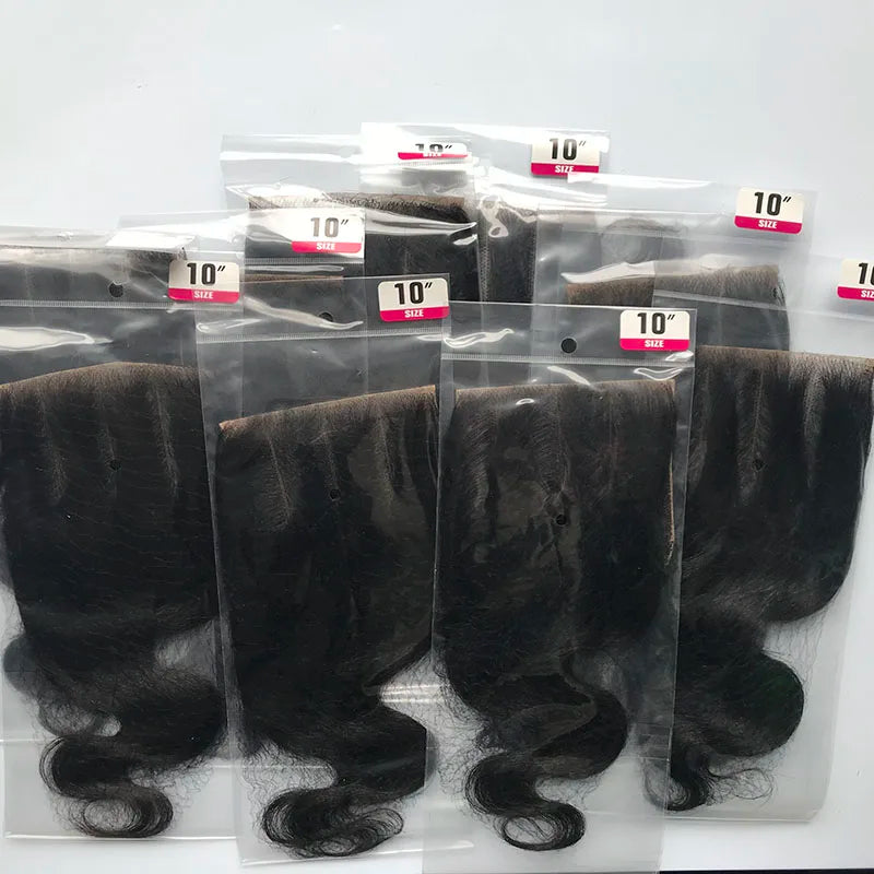 Cheap Transparent Swiss Lace Closure 4x4 5x5 13x4 13x6Brazilian Lace Front Human HairNatural Color Lace Frontal Closure