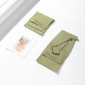 Hot Selling Deep Green Custom logo Luxury Jewelry Pouch Packaging Microfiber Envelope Package Pouch