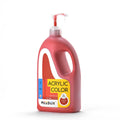 MEEDEN Scarlet Red Acrylic Paint With Pump Lid 1/2 Gallon (2L /67.6 Oz.) Heavy-Body Non-Toxic Rich Pigment Color