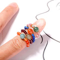 Factory Wholesale New Style Stretch Natural Stone Crystal Ring Handmade Fashion Jewelry