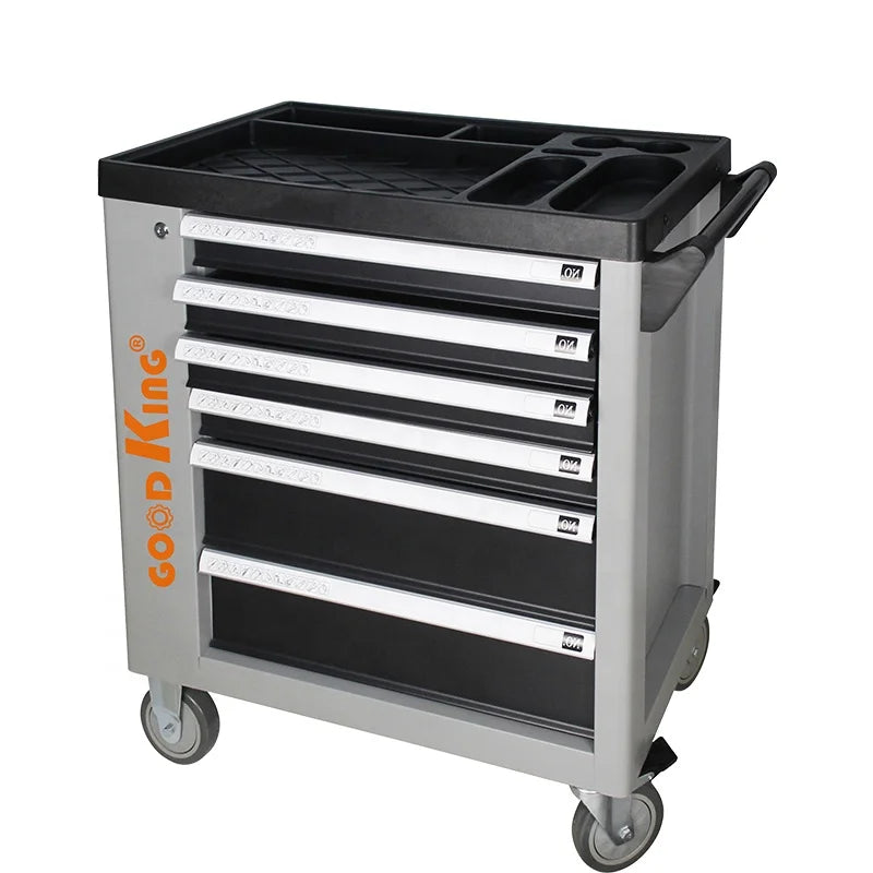 Srunv Full 137 Pcs Workshop Garage Roller Cabinet Storage Tools Set Box 6 Drawers Tool Cabinet Trolley