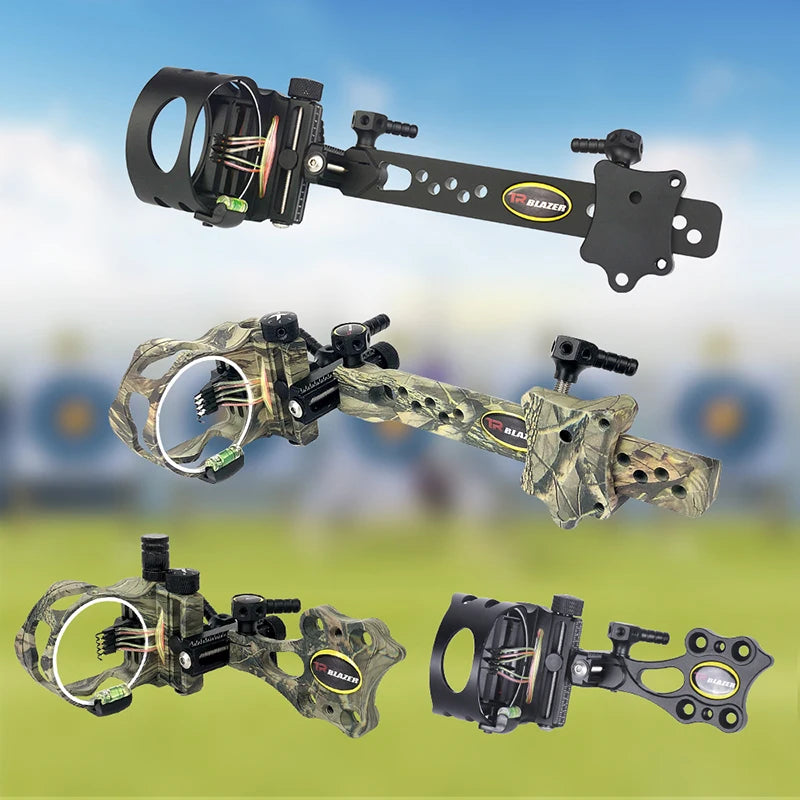 9" Metal Precision Archery Arrow Shooting Factory Outlet Aluminum Portable 5-pin Bow Sight for Shooting