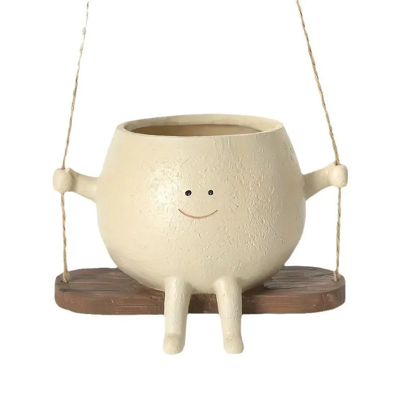 Creative American Style Outdoor Garden Flower Pot for Face Hanging Fleshy Plant Design Mini Style Home Nursery Wall Spaces