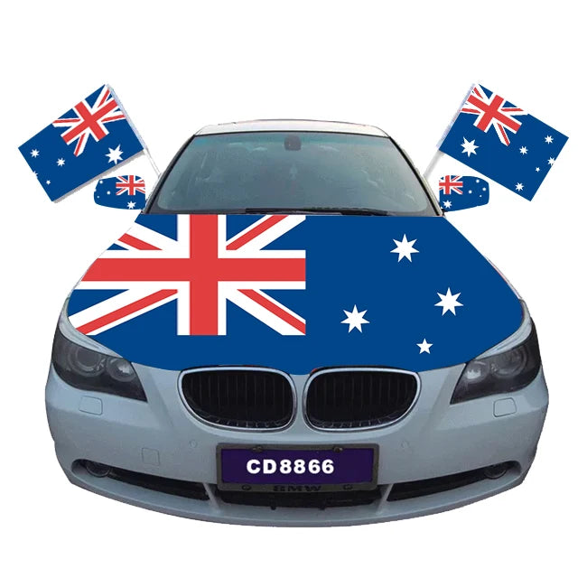 Australian Flag Car Cover Cover Slip-On Polyester for Car Hood Content Size Can Be Customized Australian Car Hood Cover