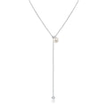New Original Design Silver Snake Bone Chain Pull-Out Single Pearl Pendant Necklace Women Jewelry Customized