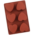 6 Cavity love Heart Shape Silicone Cake Mold DIY Handmade Chocolate Candy Jelly Pudding Soap Molds