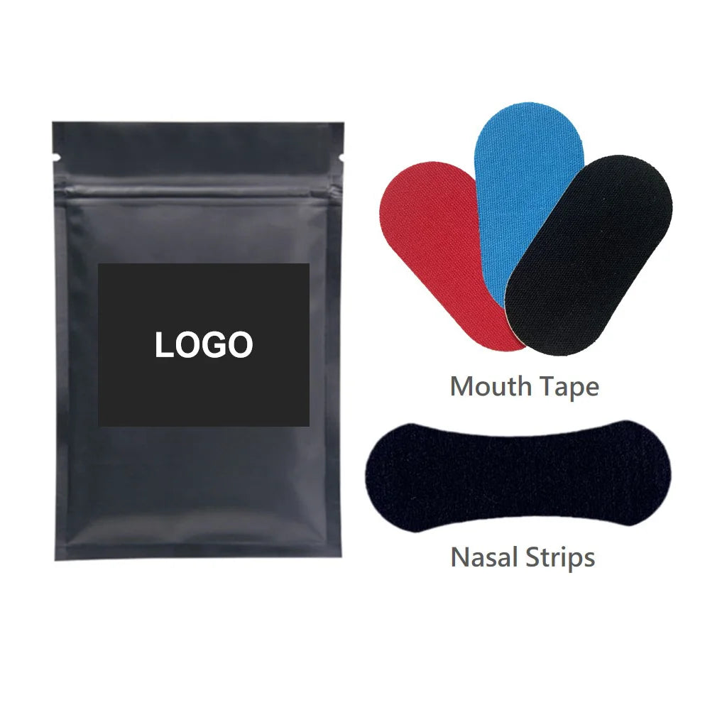 New Arrivals Customizable Bamboo Silk Anti-Snoring Mouth Tape Elastic Kinesiology Sleep Strips with Rayon and Cotton Material