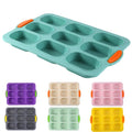 Manjia Non-stick Silicone French Bread Pan Loaf Pan 9 Oval Cake and Dessert Baking Mould Tray Muffin Pan