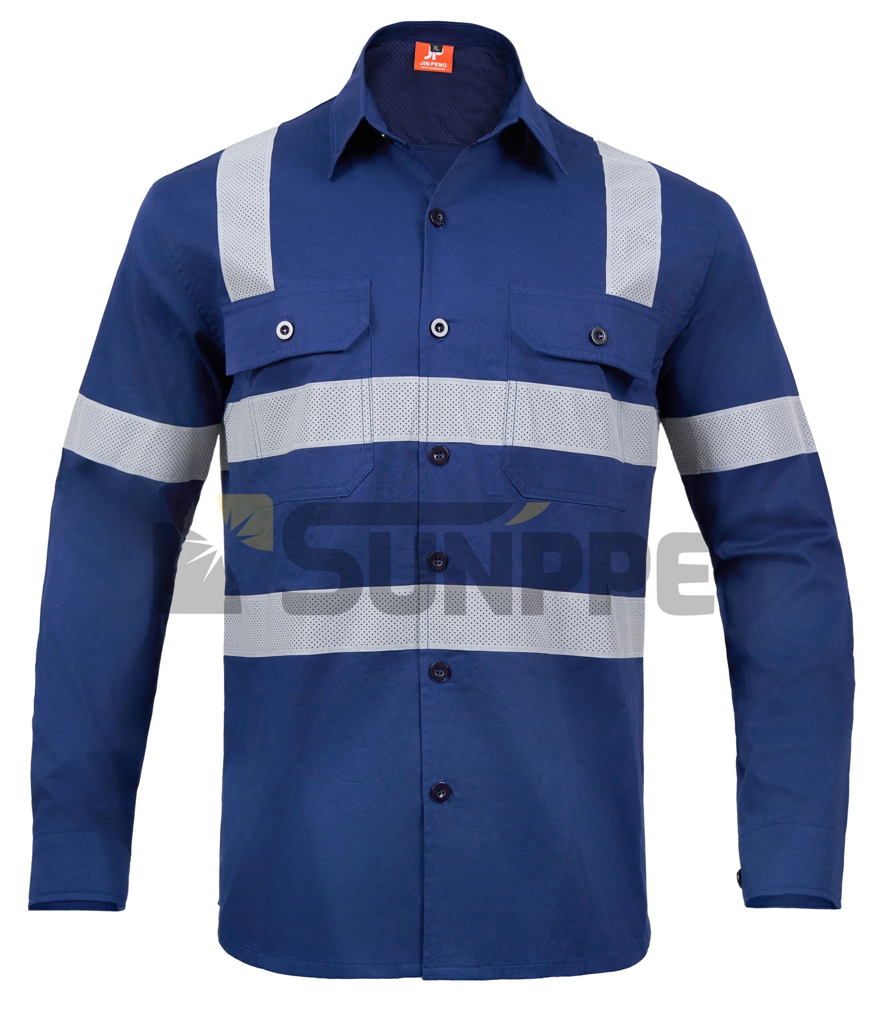 Customizable 100% Anti-Static Cotton Hi Vis Safety Workwear Flame Retardant Coverall Reflective Plus Size Features Hi Vis Work