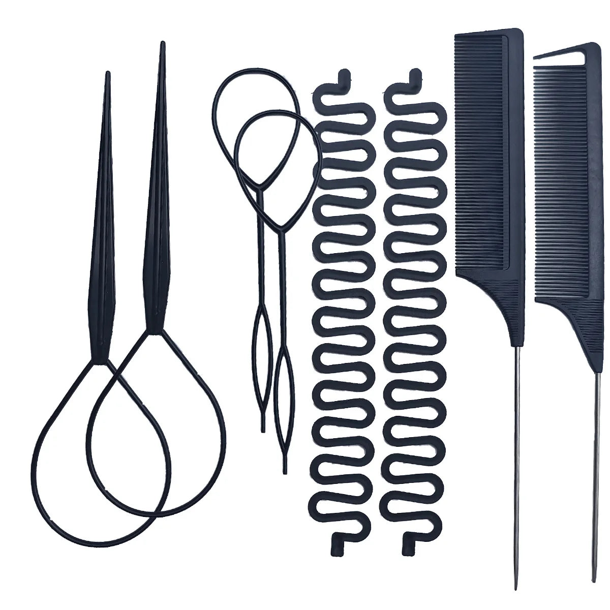 Wholesale 8pcs Plastic Hairpin Pin Comb Herringbone Braid Hair Set Salon Professional Convenient Fast Braiding Styling Tools