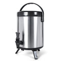 MOSSENER Commercial Milk Tea Stainless Steel Insulation Bucket Buffet Food Warmer Container Insulated Barrel Beverage Dispenser