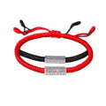 Welwish Wholesale New Style Handmade Knit Adjustable Six Character Motto Rope Bracelet for Women