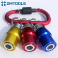 Portable 1/4 Inch Hex Shank Aluminum Alloy Screwdriver Bits Holder Extension Bar Drill Screw Adapter With Carabiner