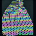 Iridescent Full Rainbow Flower Pattern Printing Stretch Elastic Polyester Breathable Retro Reflective Fabric for Dancing Clothes
