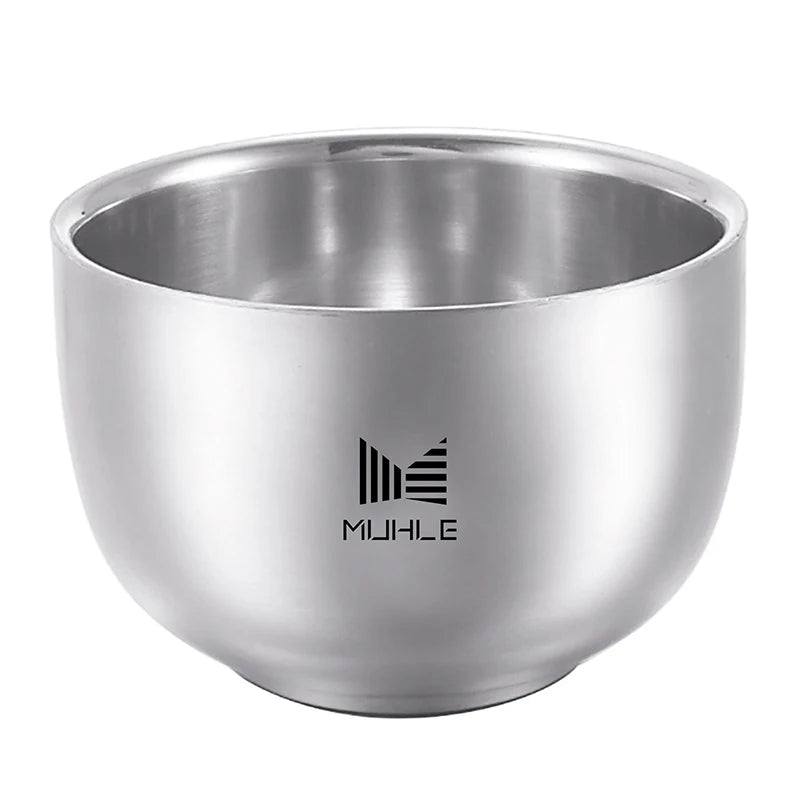 Custom Logo Stainless Steel Shaving Dishes Soap Bowl