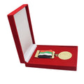UAE United Arab Emirate Dubai Ministry of Interior Gold Medals Boxing Award Ribbon with Luxury Red Medal Box Velvet Box Display
