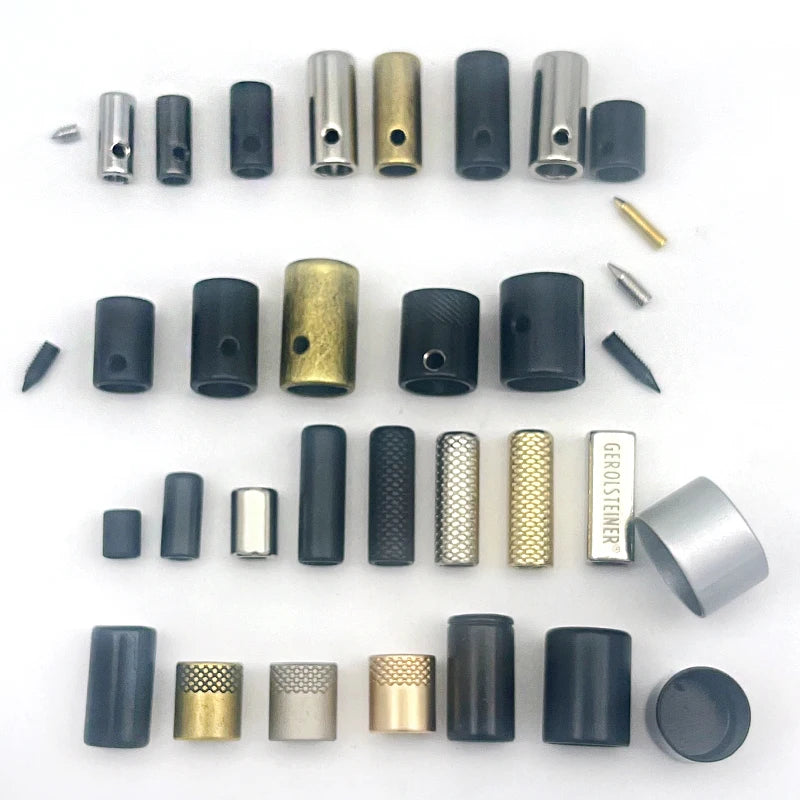 Stock Design Custom logo Black Silver Nickeld Metal Rope End Spring Lock 3mm 4mm 5mm 6mm 7mm 8mm 9mm 10mm Metal Cord Stopper