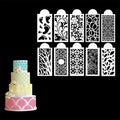 Large Floral Cake Printing Fine Hollow Lace Cookie Fondant Dessert Plastic Stencils Cake Templates