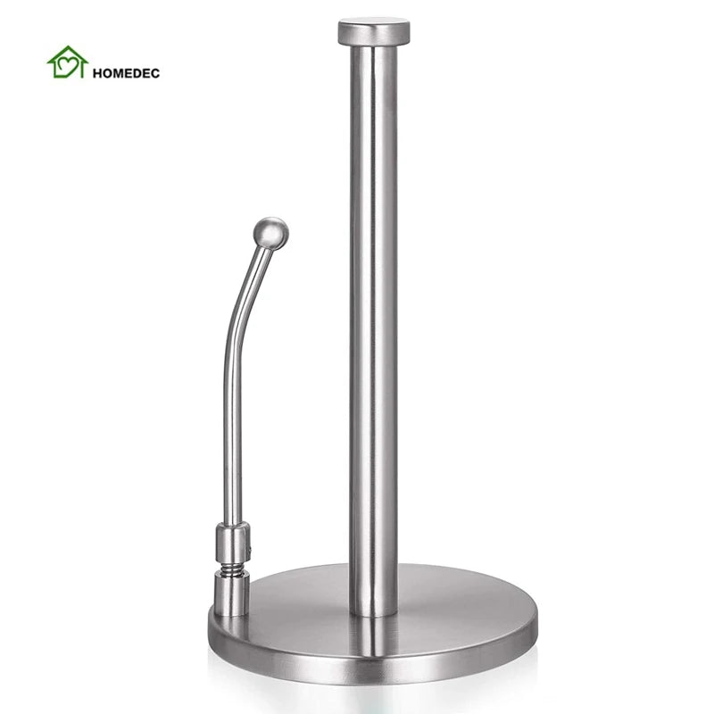 Hot Selling Modern Style Eco-Friendly Stainless Steel Standing Kitchen Towel Toilet Paper Roll Holder for Bathroom Bedroom Use