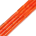 Wholesale 4x13mm Healing Red Carnelian Agate Bead Long Cylinder Tube Gemstone Loose Beads for Jewelry Making