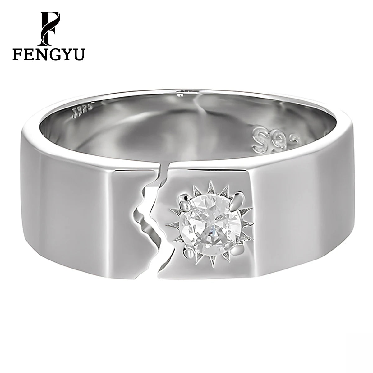 Fine square Zircon Rings for Women 925 Sterling Silver Fashion Adjustable Gemstone Ring Designer Custom Jewelry Wholesale
