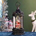 Wholesale Decorative Resin Snow Globe Santa Light Glittering Music Water Spinner Christmas Lanterns